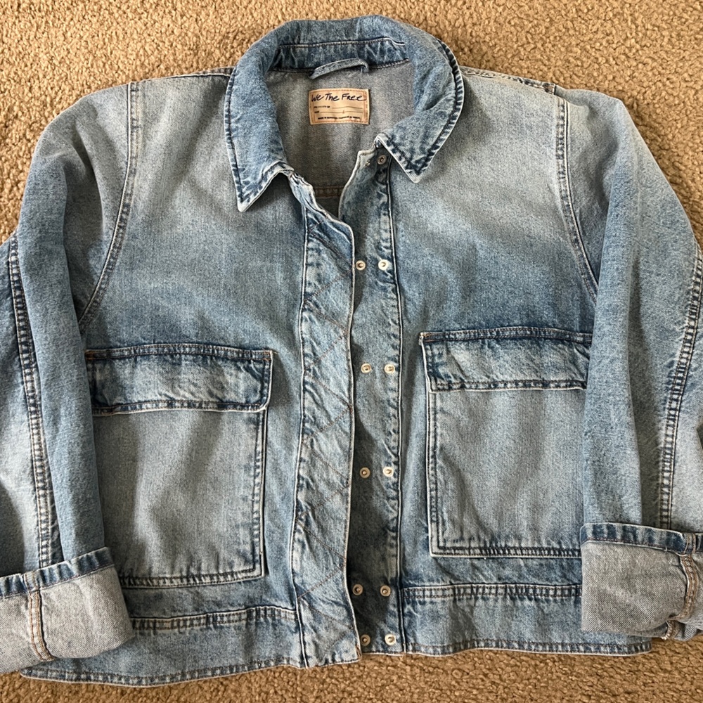 Free People Blue Jean Jacket